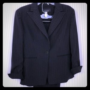 Black w/ white Pinstripes Suit Ladies size 8